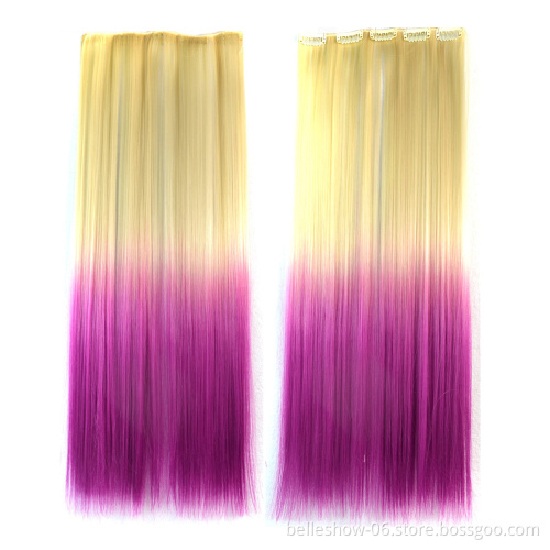 Hot sell cheap long straight ponytail hair extension synthetic hair extensions clip inbest hair extensions 2019